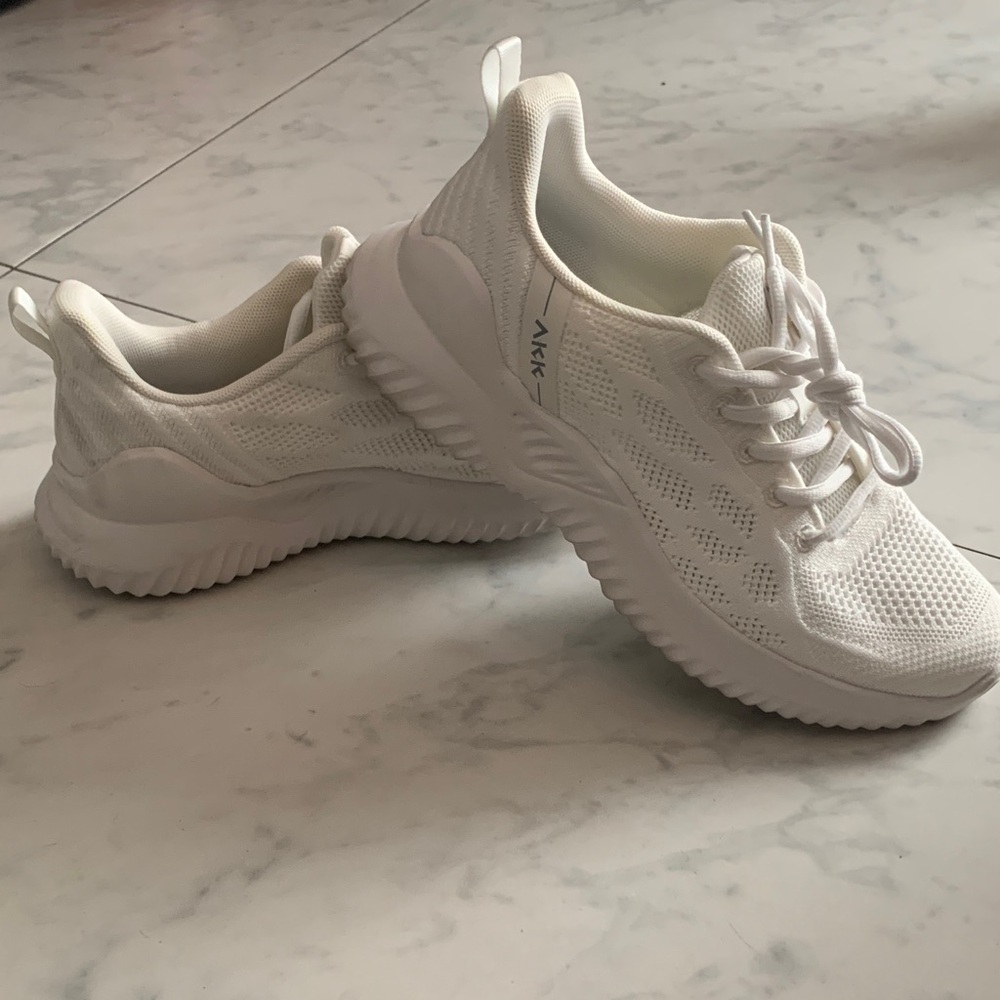 NWOT White Athletic Shoes - Picture 3 of 3
